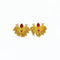 Pink and Purple Kundan Gold Charm D30 - 2 Pcs