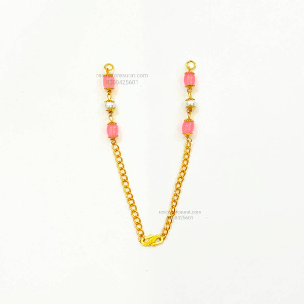 Pink Pearl Rakhi Bracelet Chain