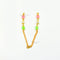 Pink Green Pearl Rakhi Bracelet Chain