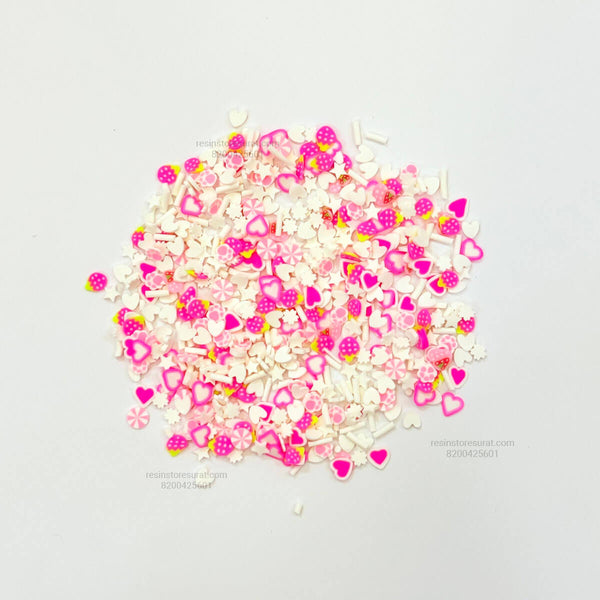 Paw heart Flower Mix Polymer Chips