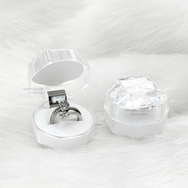 Acrylic Design Engagement Ring Box - 2 Pcs