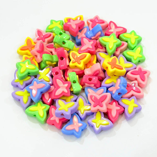 Colorful Butterfly Rakhi Beads - 10 Pcs