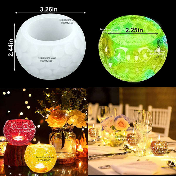 Polka dote t-light holder silicone mould