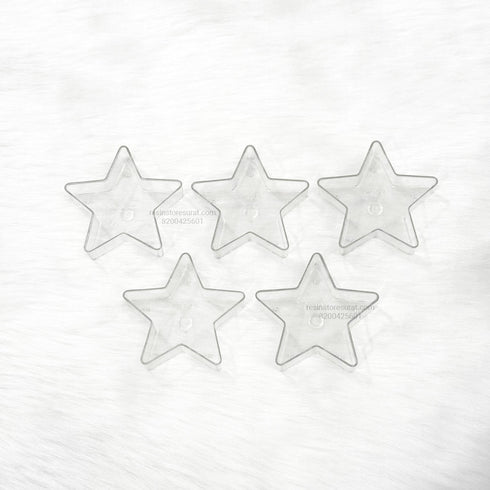 Star Shape - Polycarbonate T-Light Cups (5 Pcs)
