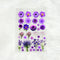 Purple Flower 3D UV Sticker Sheet - A6