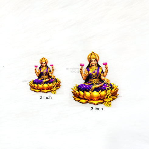 Purple Laxmi ji 3D UV Sticker - B