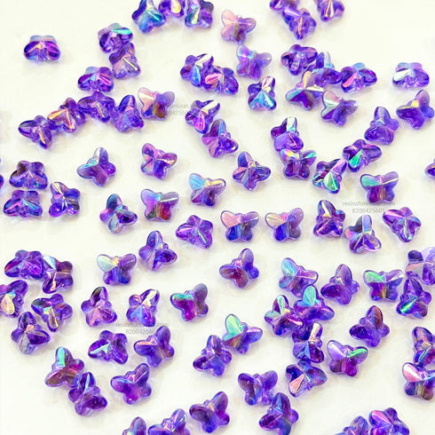 Purple Reflective Butterfly Rakhi Beads