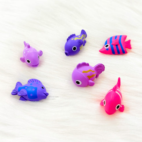Pink & Purple Fish Miniature Set - 6 Pcs in Set
