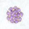 Purple Gold Border Leaf Petal N