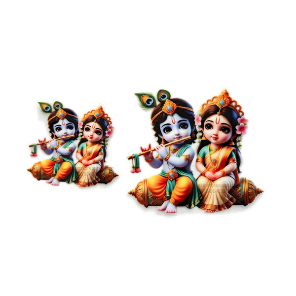 Radha Krishna 3D UV Sticker - C