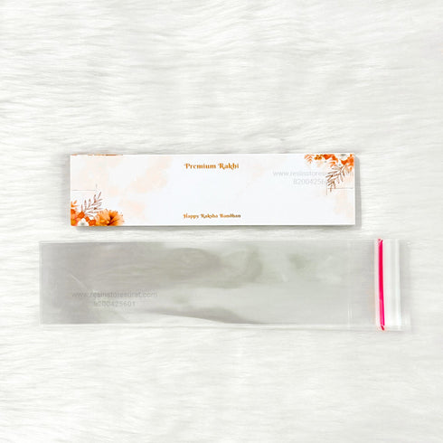 Rakhi Packing Card Orange F - 10 Pcs