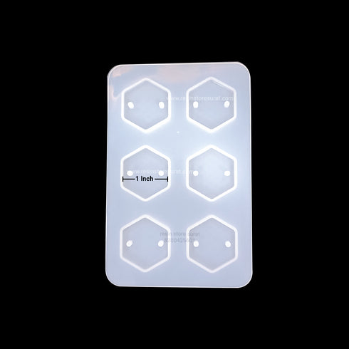 Hexagon Rakhi Mould 6 Cavity