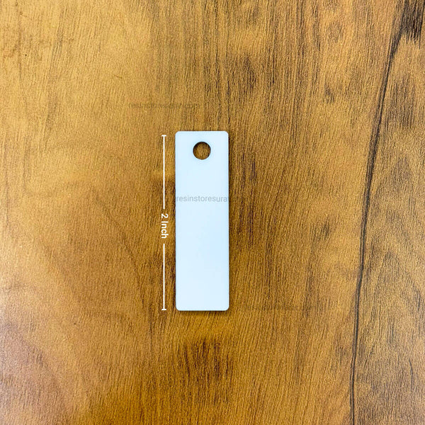 Rectangle Keychain white Acrylic Base