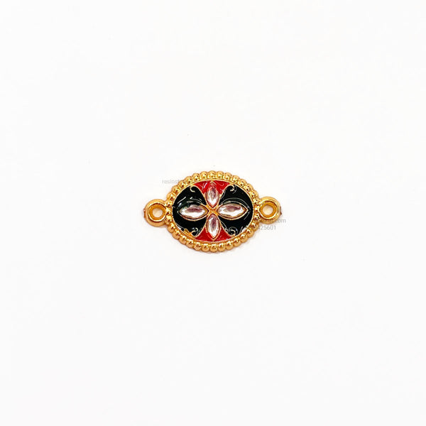 Red Green Oval Designer Fiber Rakhi Charm FC 30