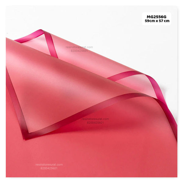 Wine Red Flower Wrapping Paper Plastic Sheet - 56G(20 Sheet)