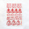 Ganesh Mantra Red 3D Uv Sticker Sheet - A6