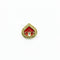 Red Lotus & Diamond Meenakari Beads Gold Charm E4