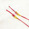 Red Reflective Butterfly Readymade Rakhi Thread - RT6 (5 Pairs)