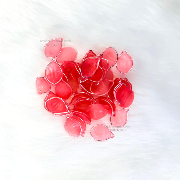 Red Flower Petal Silver