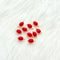 Red Jhumka Beads - 10 Pcs