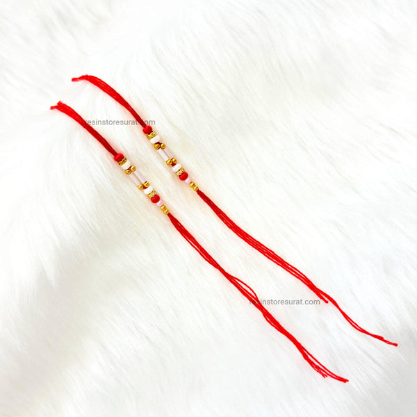 Readymade Red Design Rakhi Thread