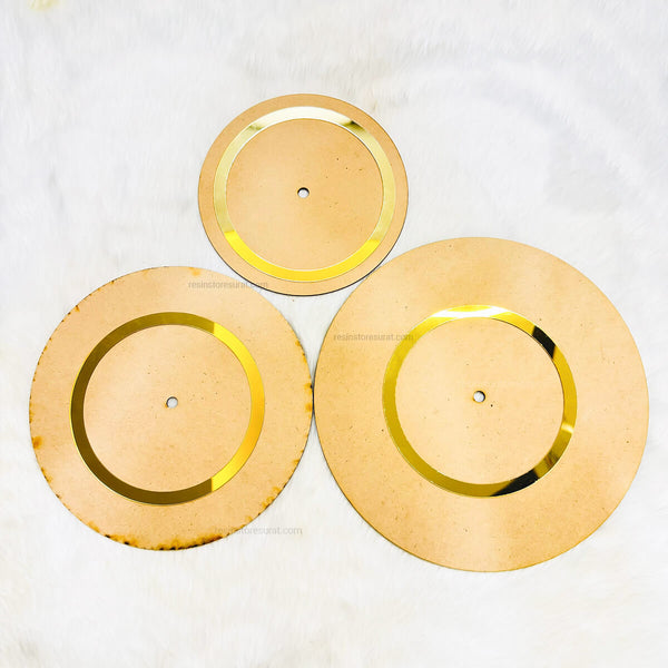 Close base MDF with Gold Acrylic Ring