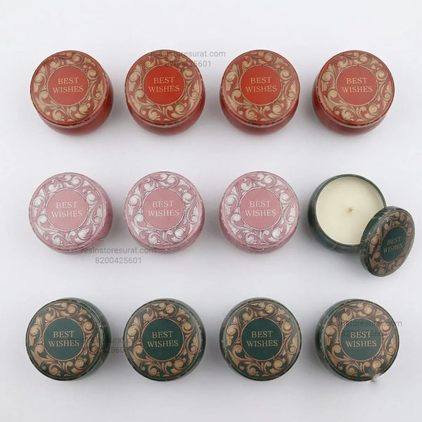 Round Best Wishes Message Tin Jar - Random Color