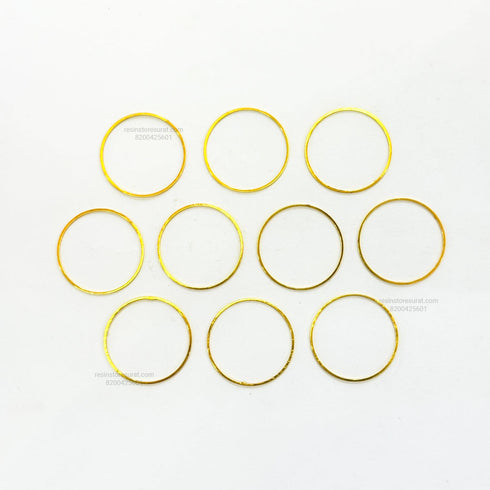 Round Gold Bezel Frame - 10 Pcs | 30MM