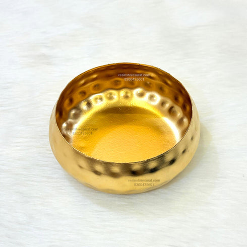 Round Metal Urli Bowl Candle - B