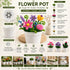 Round Plastic Flower Pot With Drainage Holes For Pipe Cleaner - 5 Pcs