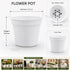 Round Plastic Flower Pot With Drainage Holes For Pipe Cleaner - 5 Pcs