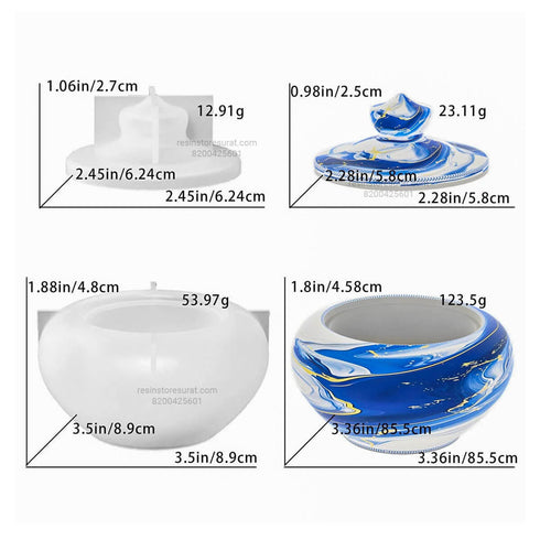 Round Teapot Storage box mould