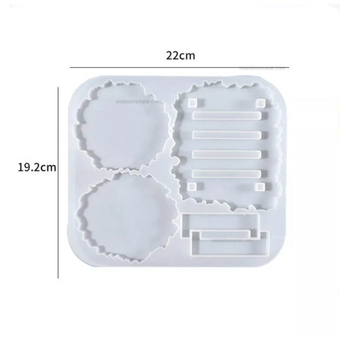Round Agate Coaster With Stand Mould Set