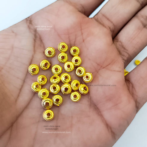 Round Spacer Rakhi Beads