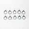 Round Earring Hook Silver - 5 Set