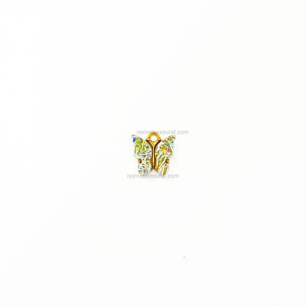 Rainbow white Butterfly Charm