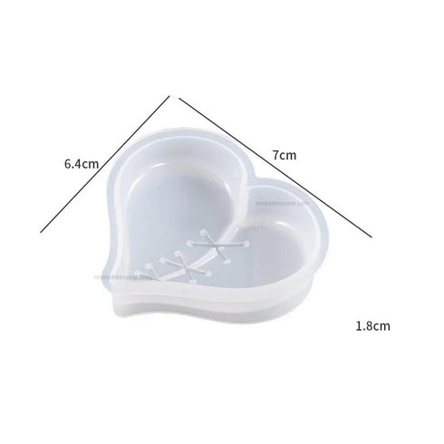 Rubbing Stitching Patching Heart Keychain Mould