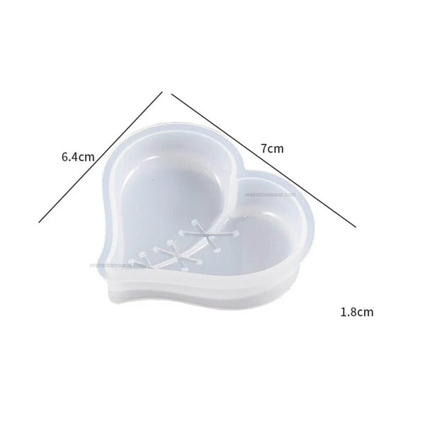 Rubbing Stitching Patching Heart Keychain Mould