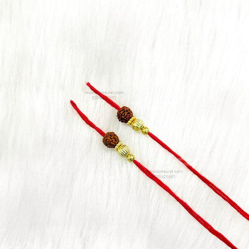 Rudrax Beads Readymade Rakhi Thread - RT3 (5 Pair)