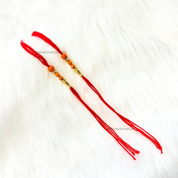 Readymade Rudrax Design Rakhi Thread
