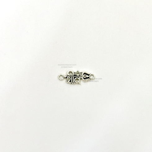 Shiv Trishul Rakhi Charm Metal Silver