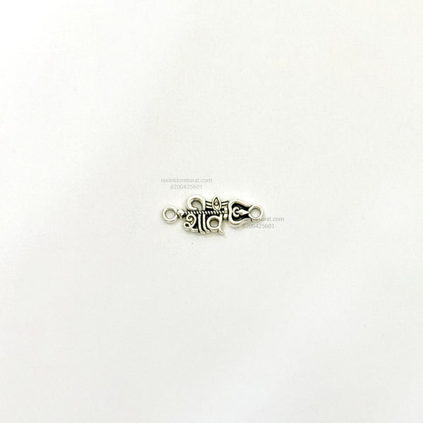 Shiv Trishul Rakhi Charm Metal Silver