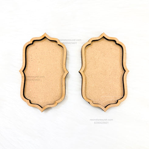 Shubh Labh Mdf Wall Hanging Base | Toran MDF Base - Moroccan Shape