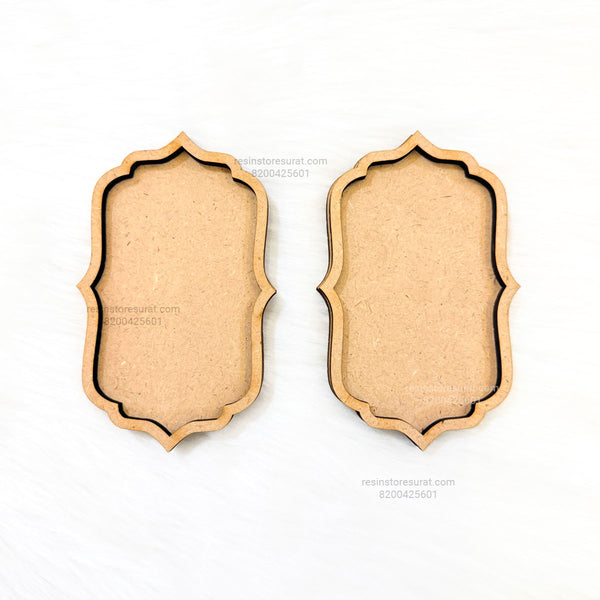 Shubh Labh Mdf Wall Hanging Base | Toran MDF Base - Moroccan Shape