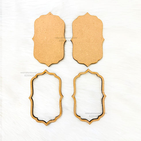 Shubh Labh Mdf Wall Hanging Base | Toran MDF Base - Moroccan Shape