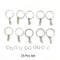 New Silver Keychain Set - 25 Pcs