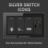 Silver Switch Sticker Labels