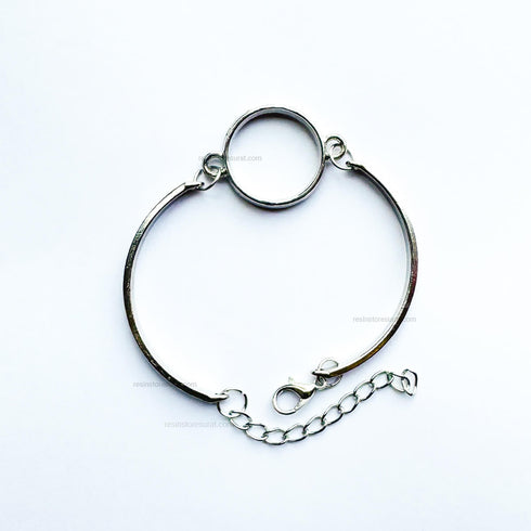 Silver Round Brass Bracelet