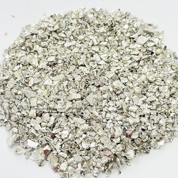 Silver metallic granule stone - 50 Grm