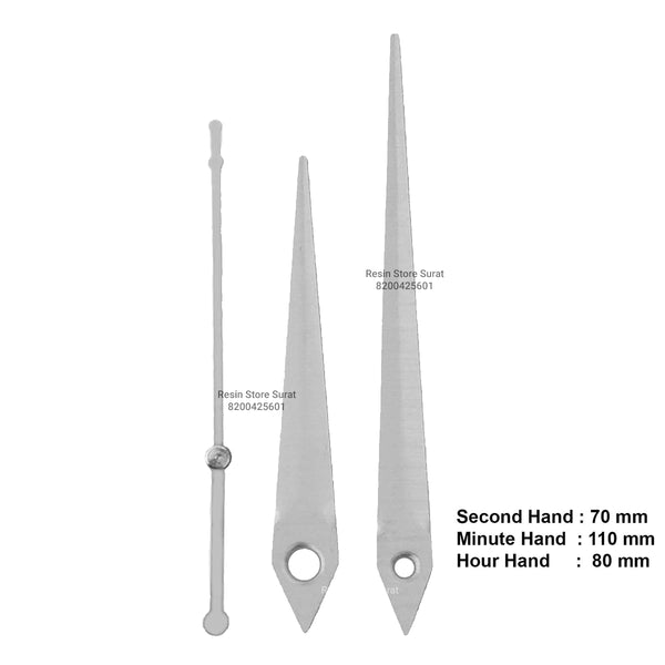 Silver Plain clock Needle